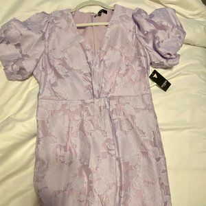 GUESS Puff Sleeve Sheath Dress, Lavendar, Size 12